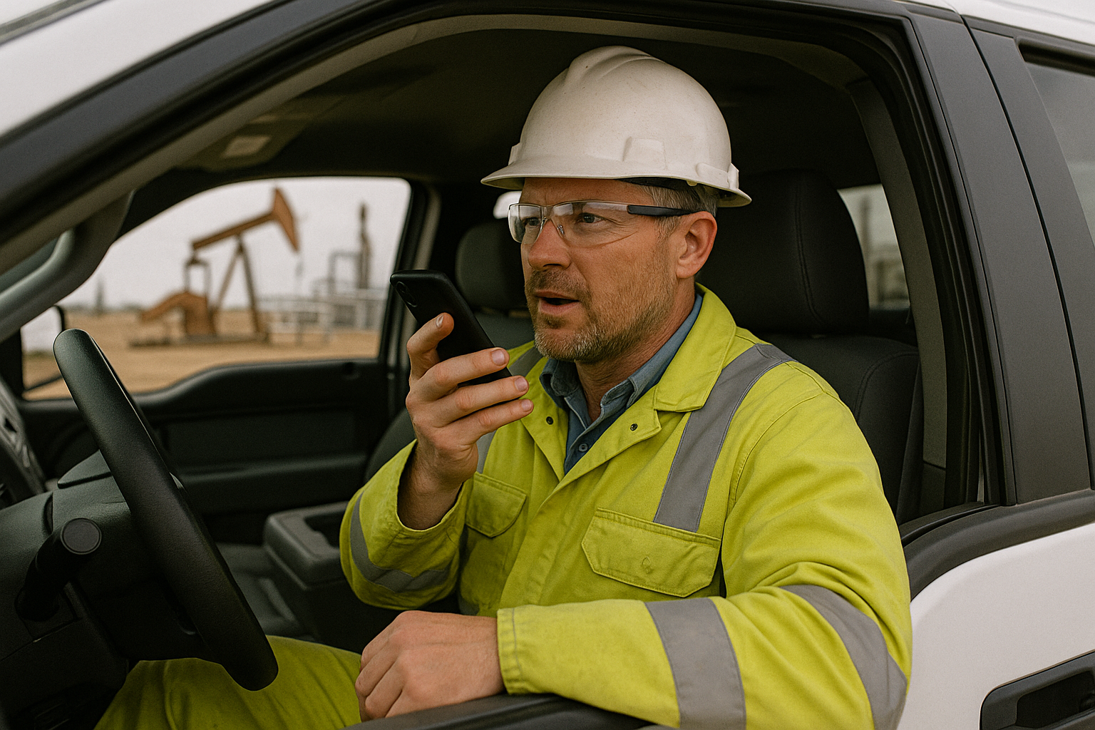 Field worker using SpeakEzee for daily reporting